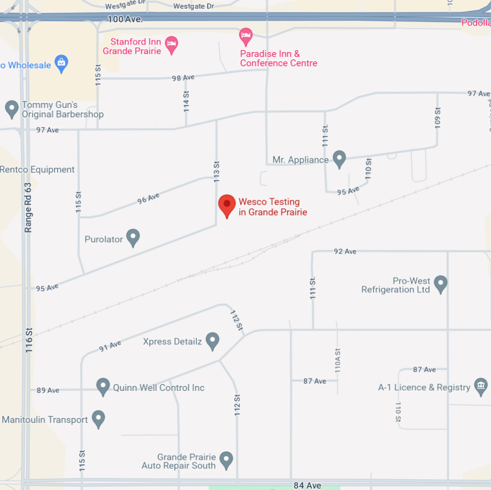 Wesco Grande Prairie location map